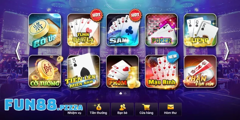 Khám Phá Top Game Bài Fun88 – Thiên Đường Giải Trí Đỉnh Cao 2 Tổng hợp top game bài đẳng cấp hàng đầu thị trường