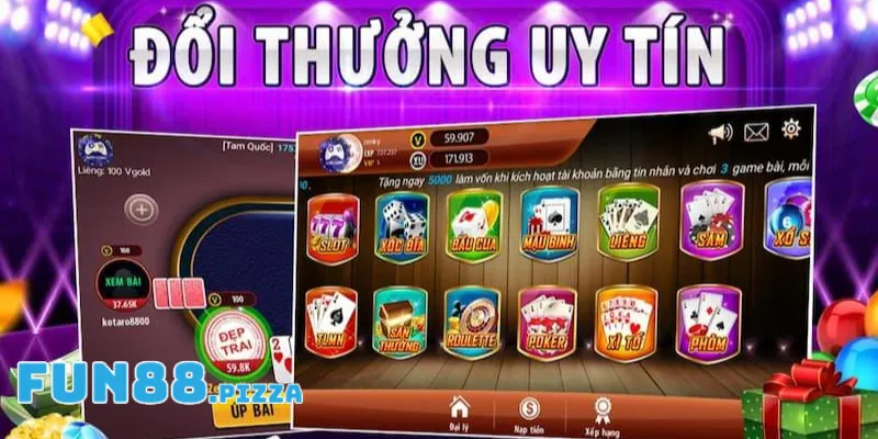 Khám Phá Top Game Bài Fun88 – Thiên Đường Giải Trí Đỉnh Cao 1 Điểm đặc biệt có ở game bài đổi thưởng